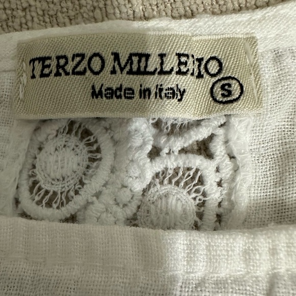🛍️ Terzo Millenio 100% Linen high low top with excellent condition. - Picture 3 of 7